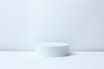 White podiums on a light background