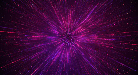 Fototapeta premium Cosmic Burst: Pink & Purple Nebula 3D Render AI Generated