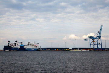 Breathtaking  of Malmo's Port and Cloudy Landscapes