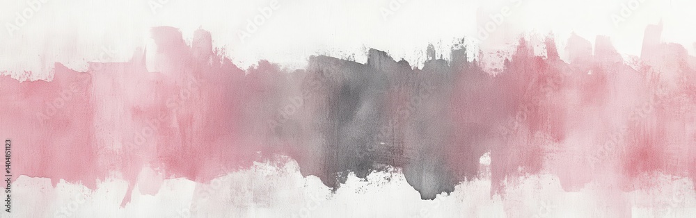 Poster minimalist pencil strokes gradient with torn border in pink and gray hues for artistic backdrops