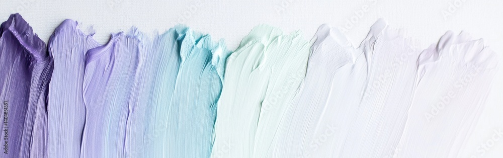 Poster Gradient paint strokes on a canvas, creating a vibrant color spectrum effect