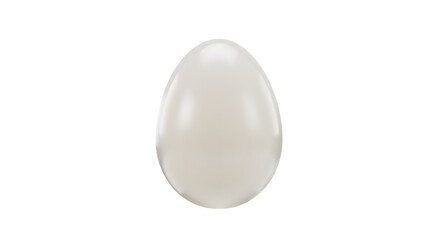Perfect White Egg Image on Transparent Background