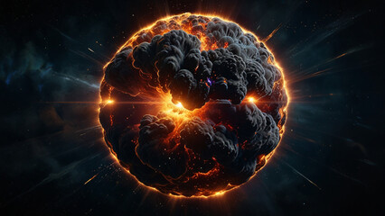 Fototapeta premium Supernova explosion in space.