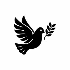 creative details Peace Dove Icon Vector Illustration