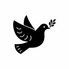 creative details Peace Dove Icon Vector Illustration