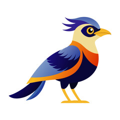 Blue bird cartoon Vector and illustration