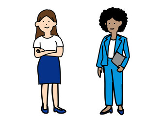 Diverse Businesswomen in Professional Suits  
