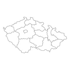 Czech republic map symbol shape, travel web flat concept icon vector illustration .