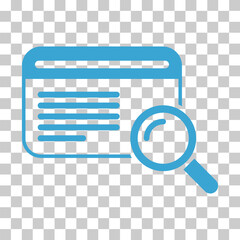 Search result icon, research data report sign, control analysis symbol vector illustration .