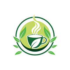 tea logo design vector 
