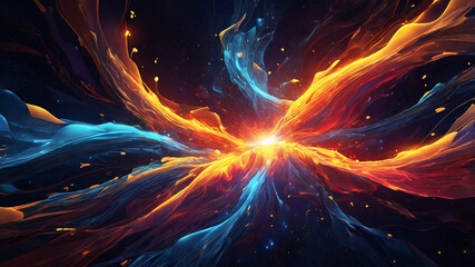 Fototapeta premium Supernova explosion in space.