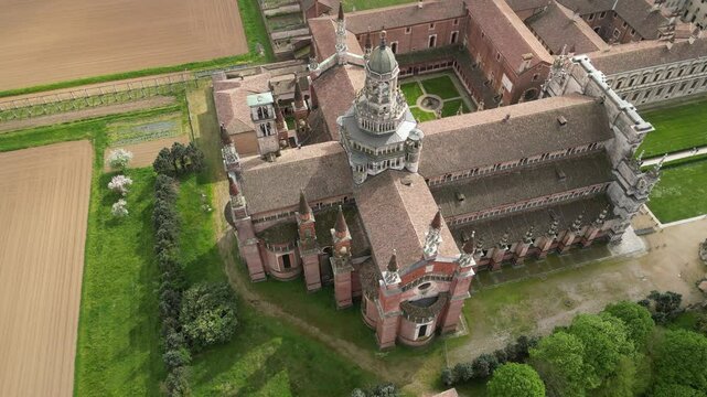Certosa di Pavia Aerial View