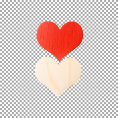 Vibrant Red Heart with Unique Grid Design on transparent background, png, psd
