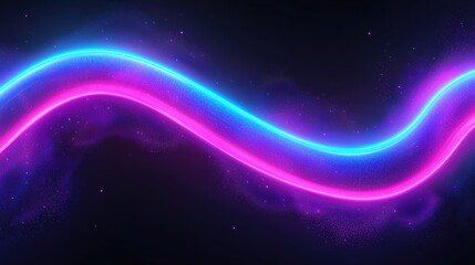 A vibrant display of neon light trails against a dark backdrop.