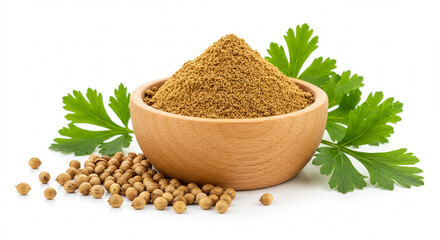 herbs and spices on white