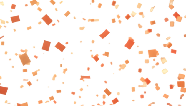 confetti for decoration isolated on transparent background