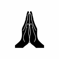 creative details Prayer Hands Icon Vector Illustration
