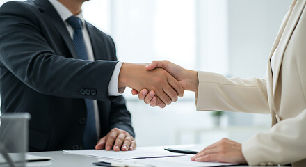 Sealed Deal: A Business Handshake of Trust AI Generated