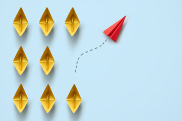 Stand out from the crowd success concept