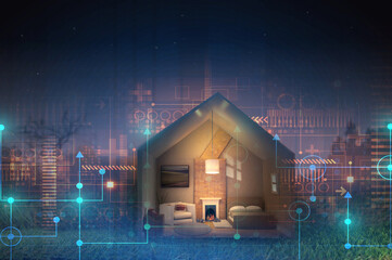 House with electrical network