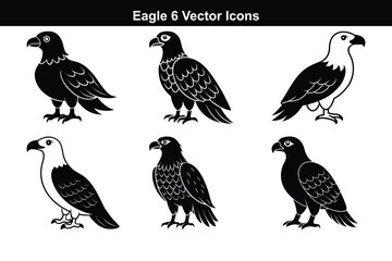 Cute cartoon vector illustration set of different birds like owl, sparrow, chicken, duck with wing and feather design elements for nature art.