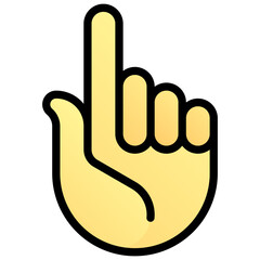Obraz premium Sign language. Editable vector icon, coloured with outlined stroke.