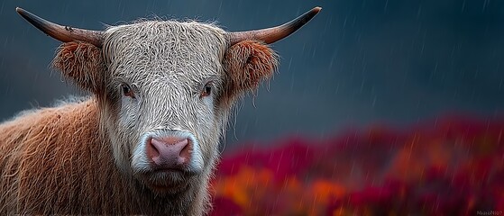 Highland Cow in Rain.