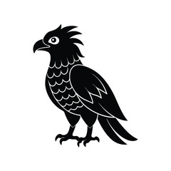 Fototapeta premium Majestic eagle vector illustration, a wild bird silhouette isolated on white.