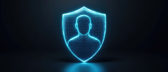 Protecting your identity from theft the human silhouette shield illustration for enhanced security awareness