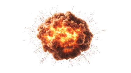 Dramatic explosion action scene studio environment cutout background dynamic viewpoint for visual effects