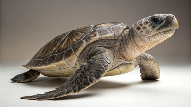 Archelon Turtle on studio background

