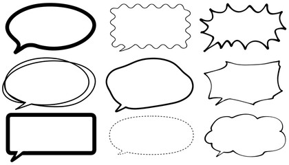 Fototapeta premium 線画吹き出しペン