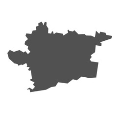 gulbarga district gray vector map map 