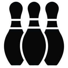 bowling icon vector isolated on white background 