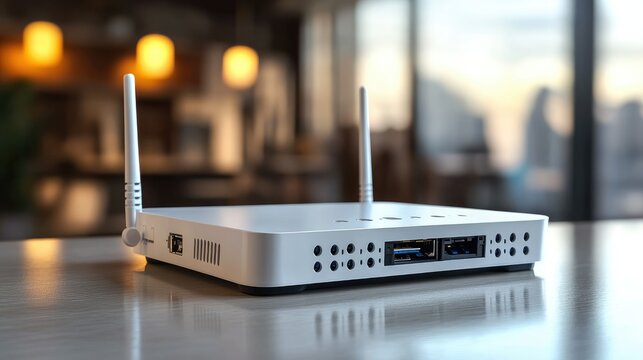 wireless router isolated on white background.