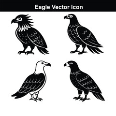 Cute cartoon vector illustration set of different birds like owl, sparrow, chicken, duck with wing and feather design elements for nature art.