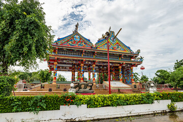 Naklejka premium Udon Thani, Thailand - 07.22.2023 - City Pillar Shrine