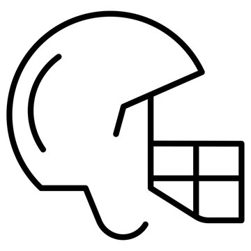 recommend clip art: american football helmet icon Simple outline vector logo