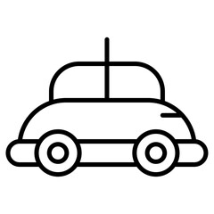 Beach toy car icon Simple outline vector logo
