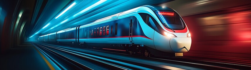 High-Speed Train Tunnel Journey