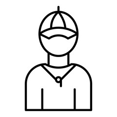 Coach icon Simple outline vector logo
