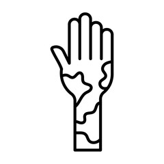 Contact Dermatitis icon Simple outline vector logo