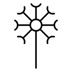 Obraz premium dandelion icon Simple outline vector logo