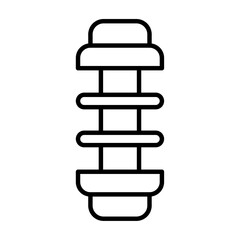 damper icon Simple outline vector logo