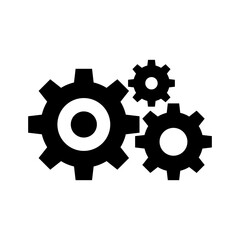 Gear cogwheel icon, Mechanical engineering, Vector illustration