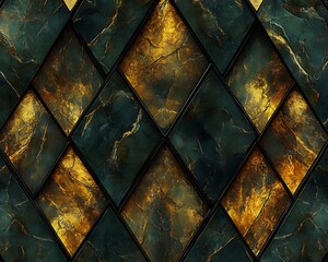 Diamond-patterned marble wall texture