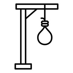 gallows icon Simple outline vector logo