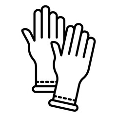 Garden gloves icon Simple outline vector logo