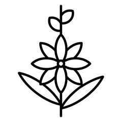 gladiolus icon Simple outline vector logo