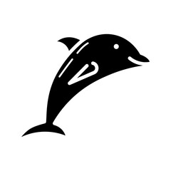 Dolphin icon on white background